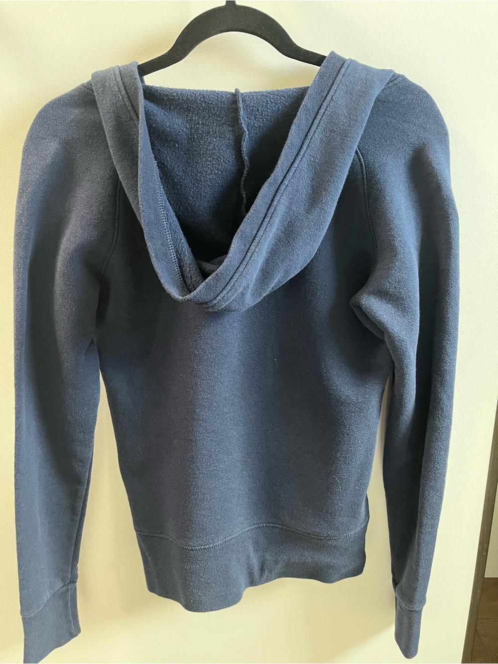 Michigan Women's Navy V-Neck Sweatshirt with Yellow Logo - Picture 2 of 2